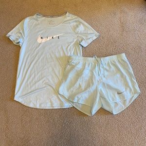 Nike Dri Fit shorts and tee